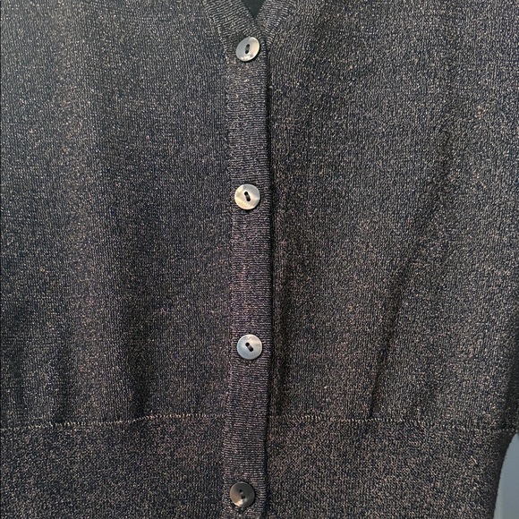 Worthington Black and gold glittery Button-Up Cardigan - Picture 3 of 6